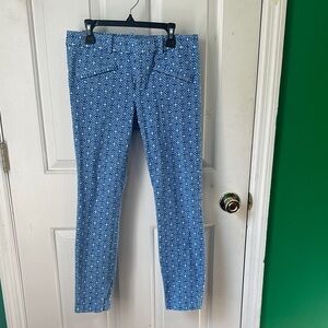 GAP Blue Patterned Skinny Pants